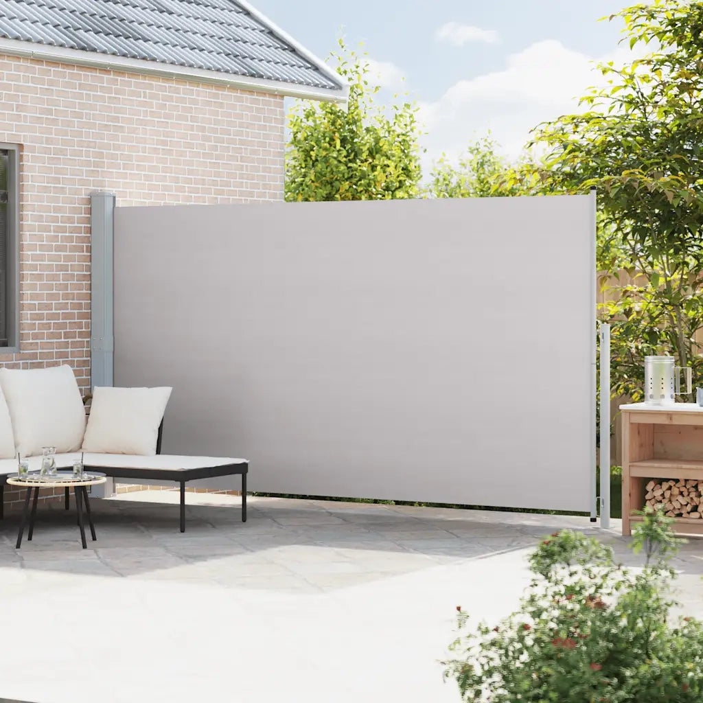 Tenda Laterale Retrattile per Patio 200x514 cm Grigia 313419