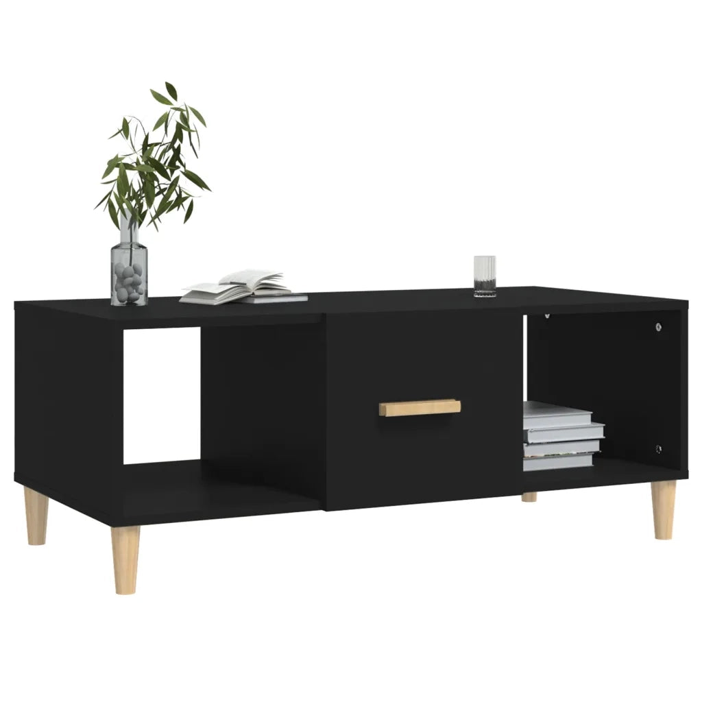 Tavolino da salotto | Tavolino da caff¨¨ | Tavolino da Soggiorno Nero 102x50x40 cm in Legno Multistrato