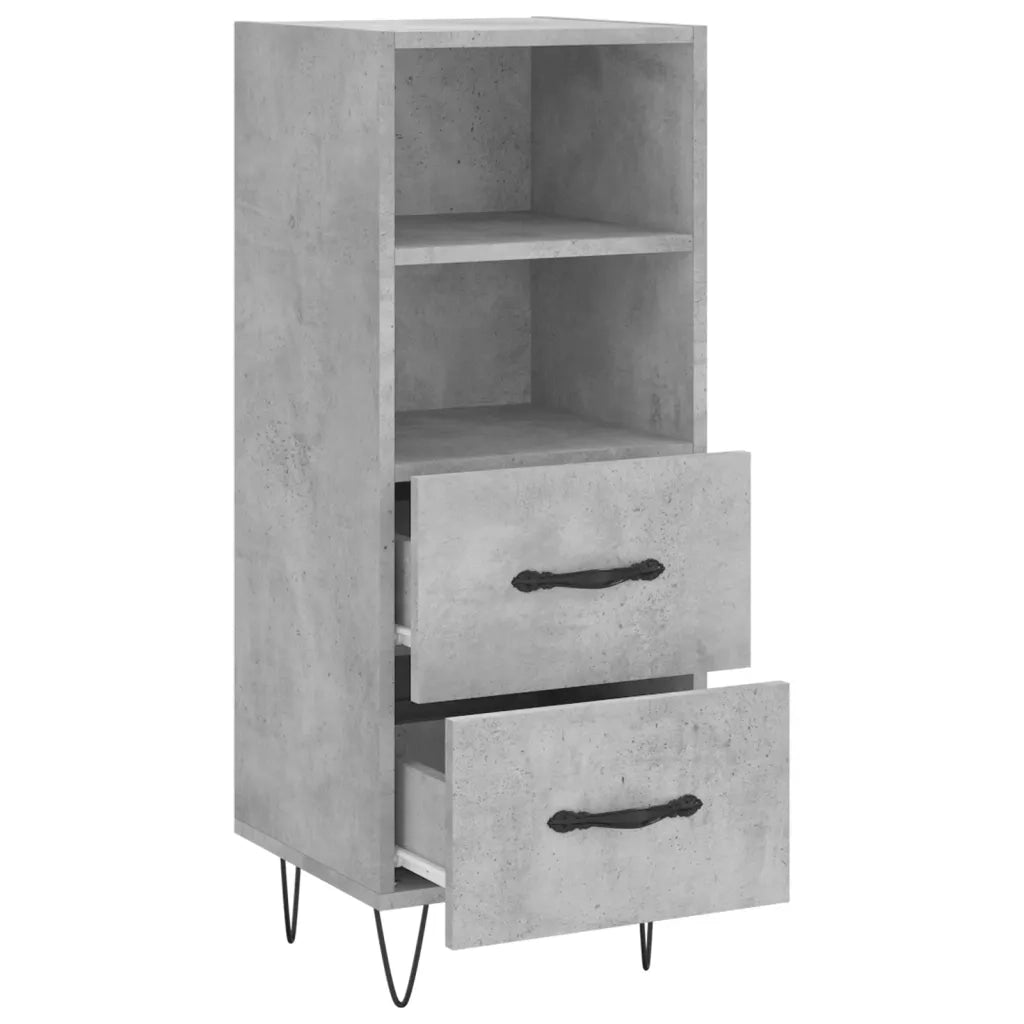Credenza-Buffet-Armadio da cucina Grigio Cemento 34,5x34x90 cm in Legno Multistrato 358095