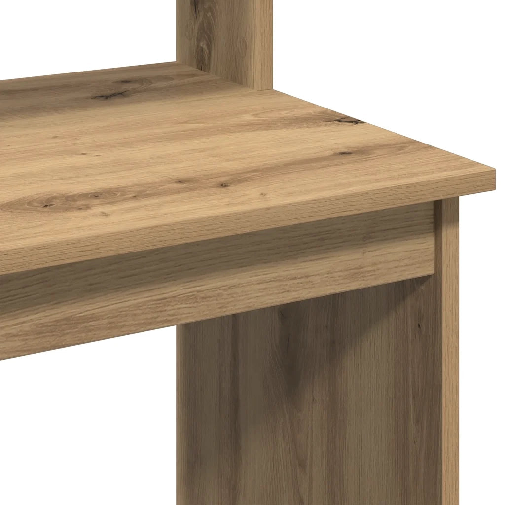 Scrivania | Tavolo da Ufficio Mensole Rovere Artigianale 102x45x148 cm Multistrato