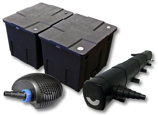 Set Filtro per laghetto da 60.000 l Chiarificatore 72W Pompa ECO 40W