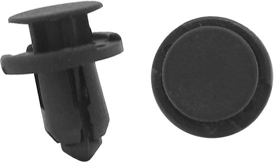 Viti di sicurezza 8 mm - Plastica - Bumper/Spatbordo - Bloccaggio - 50 pezzi - Nero - Clip di bloccaggio
