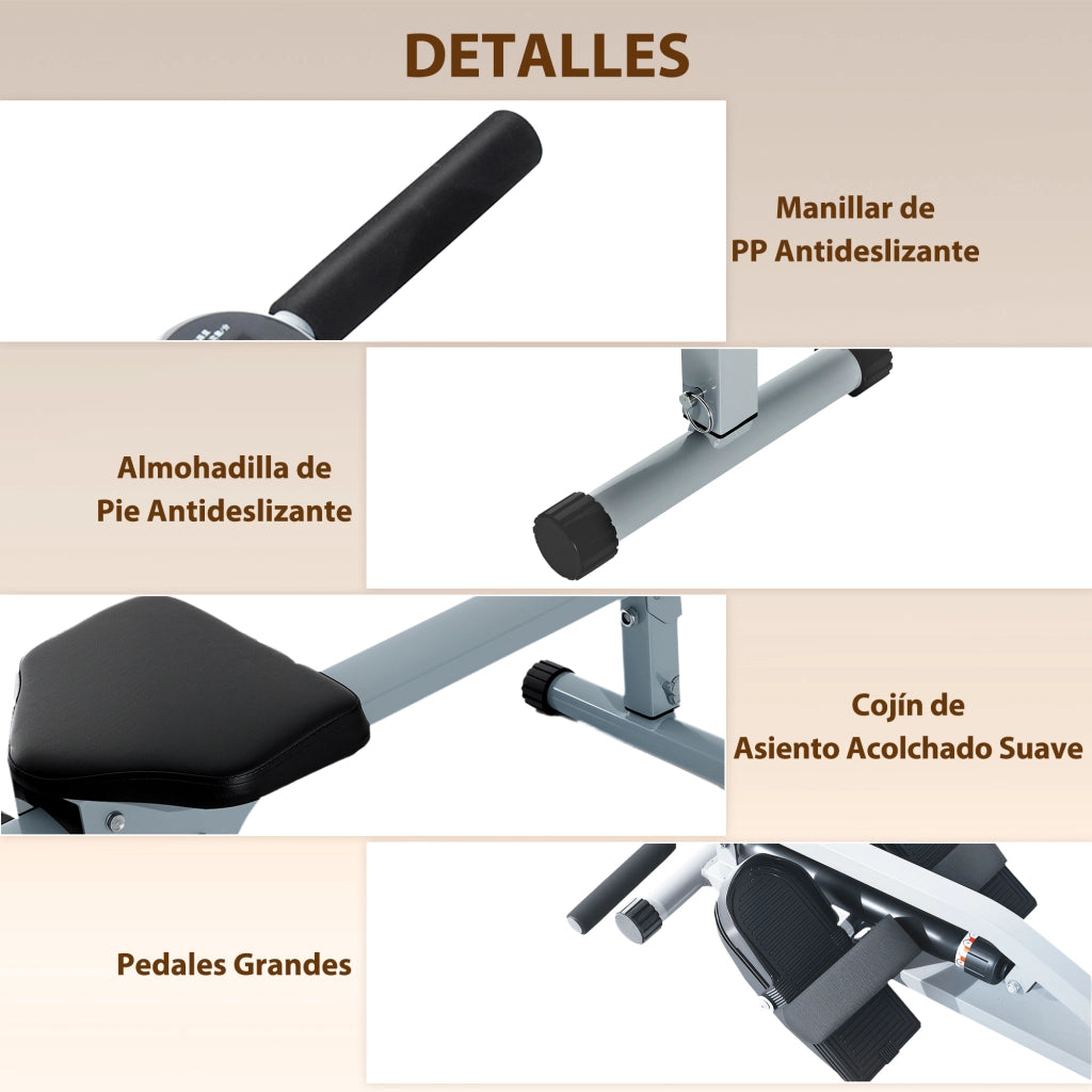 Vogatore Fitness Domestico con Monitor LCD e 12 Livelli di Resistenza ¨C zephmum ¨C Attrezzatura Allenamento Interno