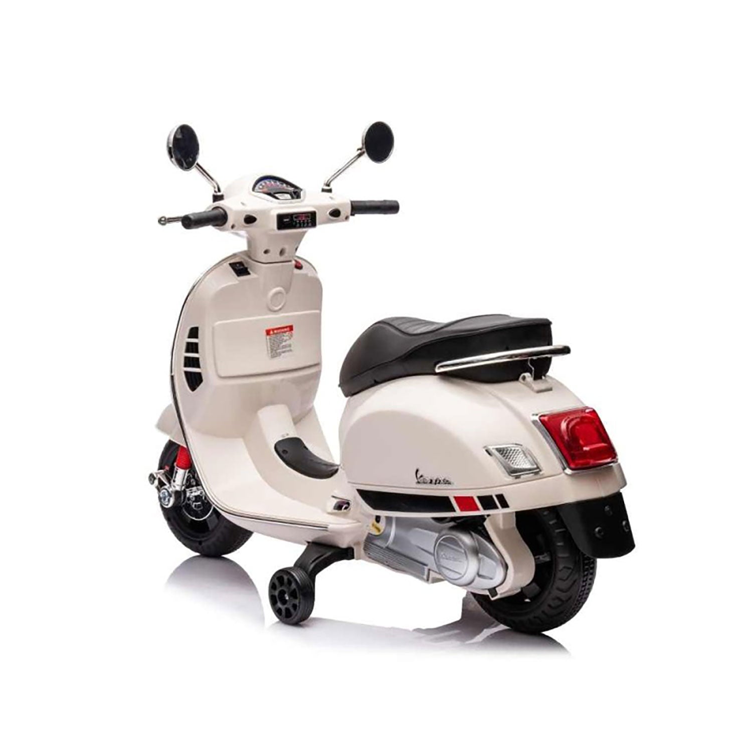 Moto Elettrica per Bambini Licenza Piaggio Vespa GTS Super con Batteria 12V Bianco