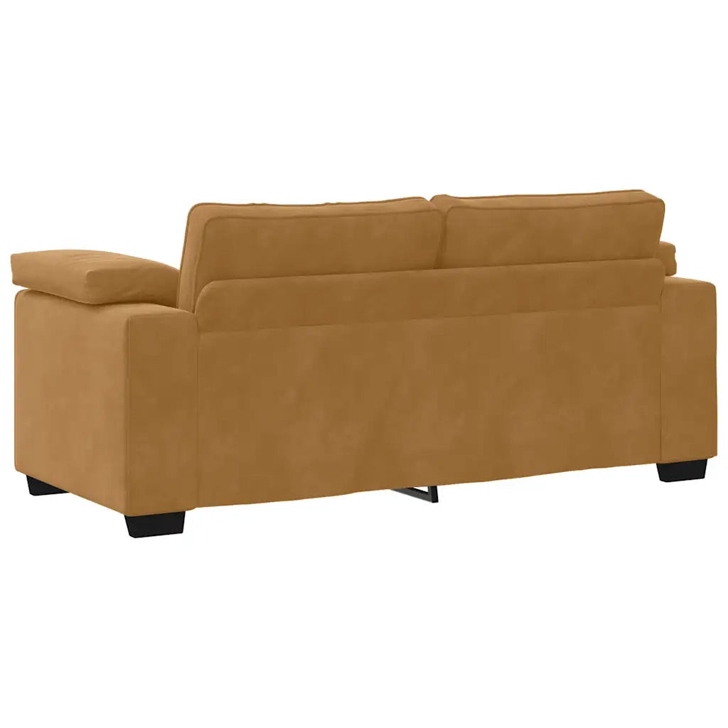 Divano Divanetto Marrone 180x77x82 cm in Velluto 4105274