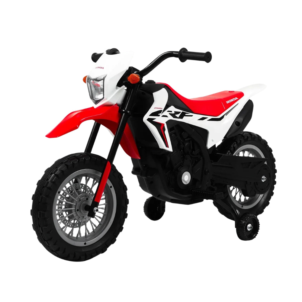 Moto Honda CRF 250 12V per Bambini con Licenza Ufficiale-Bianco