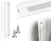Maniglia di apertura per porte balconate in lega di alluminio - Maniglia per mobili e cassetti - Per finestre, porte di vetro e cassetti - Porta esterna - Bianco - 76 caratteri