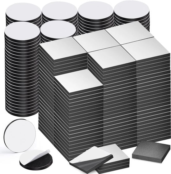 Set di Magnetici Autoadesivi 20x2mm, 90 Stuks Magnetici Autoadesivi Quadrati e Sferici, Adesivo Magnetico Autoadesivo, Magnetici Autoadesivi Miniaturizzati