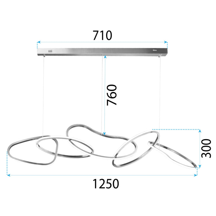 Lampada Led Da Soffitto Pensile App1054-cp