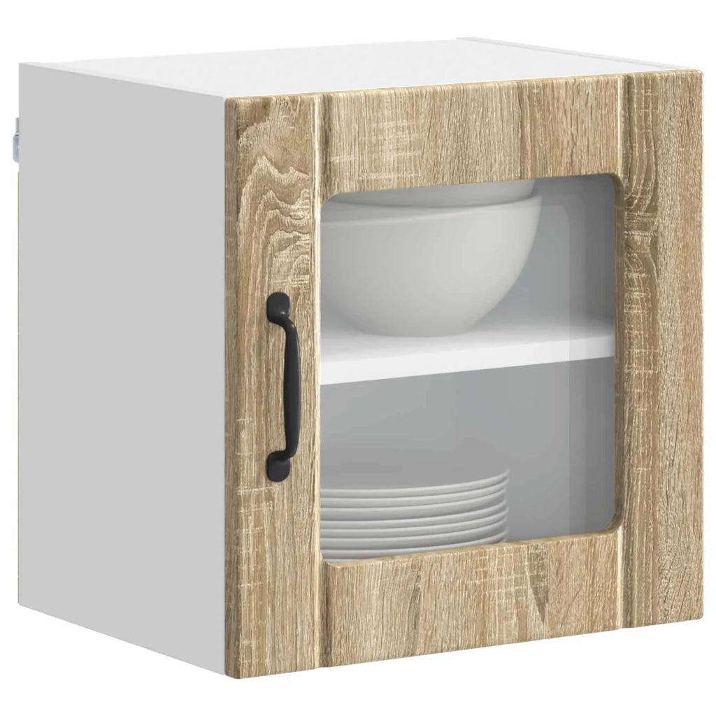 Mobile in vetro da parete LUCCA Rovere Sonoma 40 x 31 x 40 cm 884838