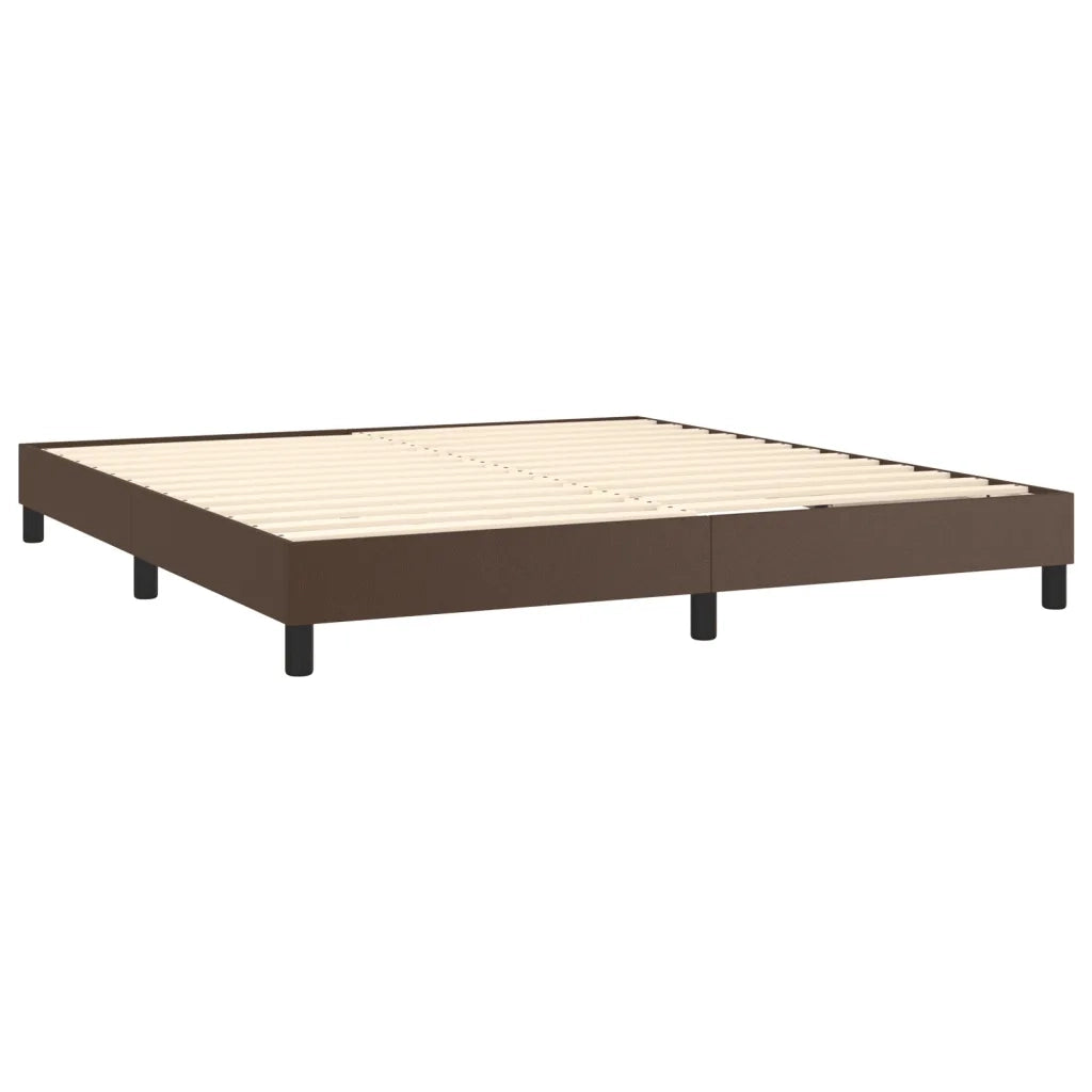 Struttura Letto a Rete a Molle Marrone 180x200 cm in Similpelle 3120715