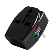 Adattatore Viaggio Tipo D Sudafrica 3 uscite Nero Akashi