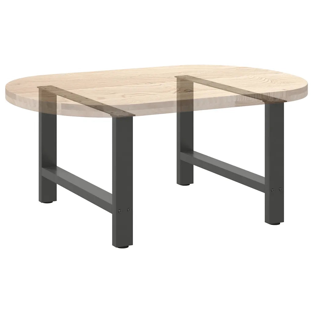 vidaXL Gambe per Tavolino da Caffè Antracite 2 pz 70x(42-43) cm Acciaio