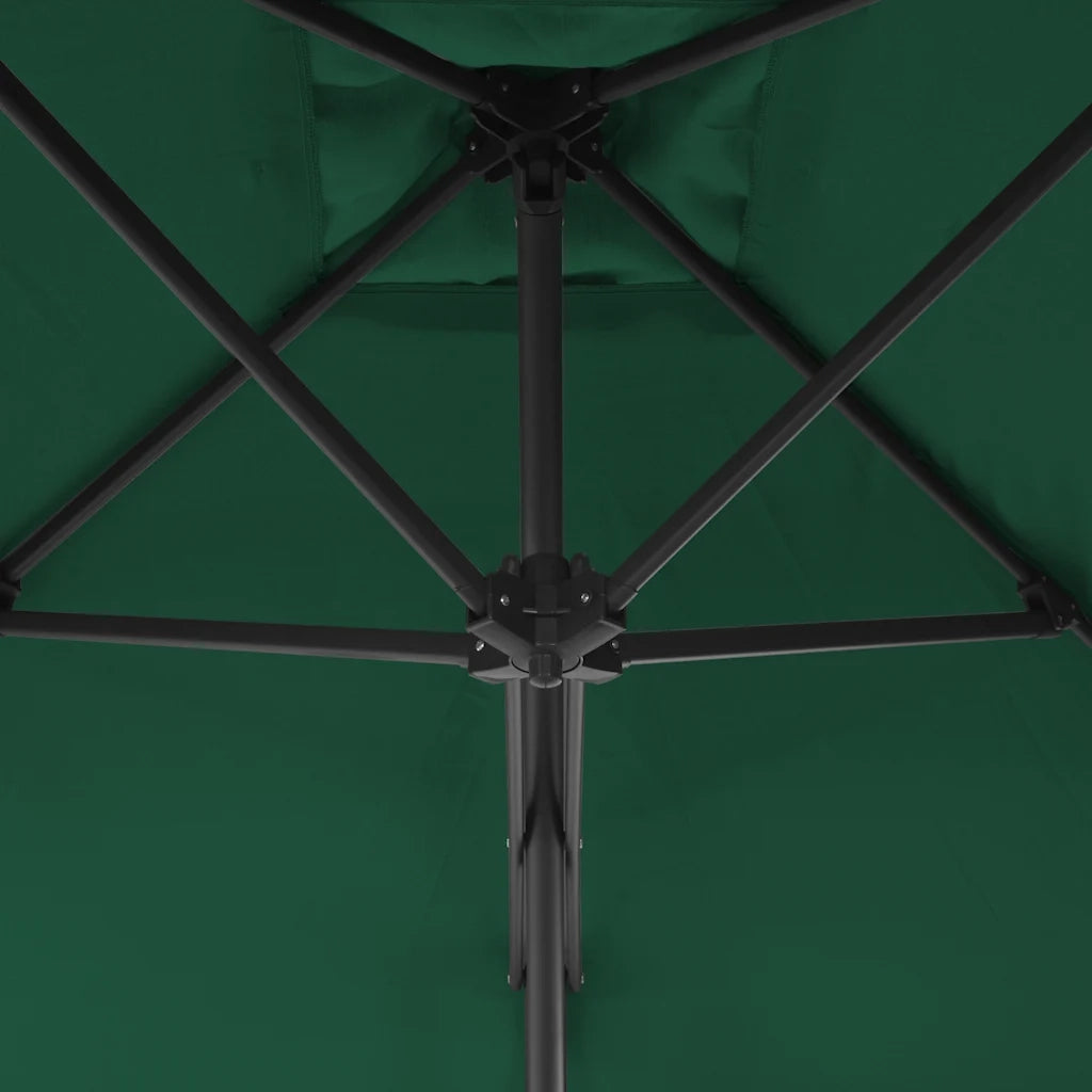 Ombrellone da Esterni con Palo in Acciaio 250x250 cm Verde 44881