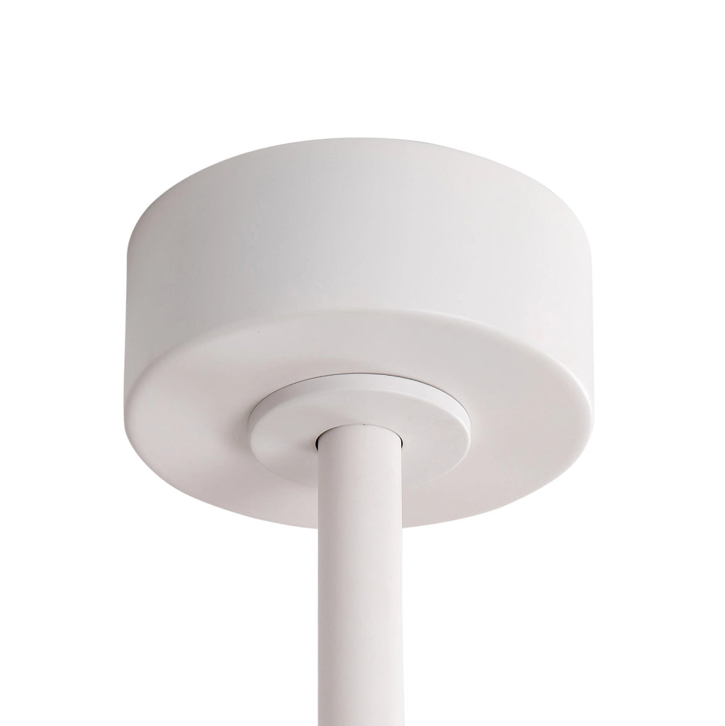 Ventilatore da soffitto da 60 pollici con luce LED e telecomando; 5 pale in legno; bianco