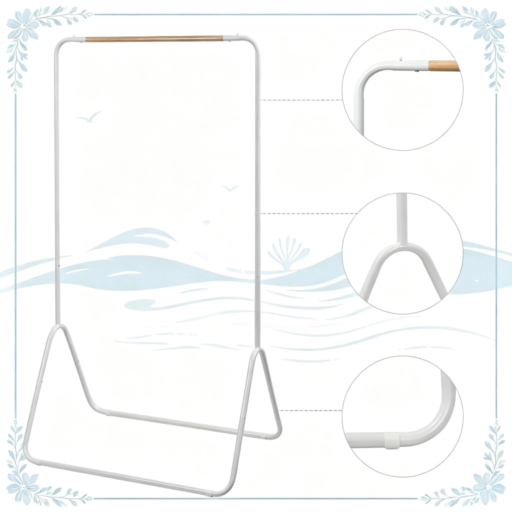 Appendiabiti da ingresso multifunzione in metallo bianco, 80 x 45 x 145 cm