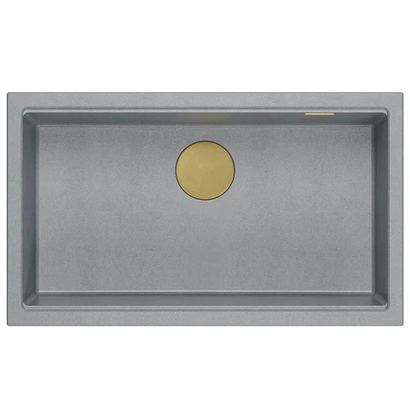 Lavello In Granito Logan 110 Grey Metallic Tappo acciaio