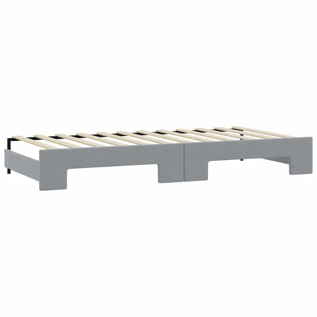 Divano Letto Estraibile Materassi Grigio Chiaro 90x200 Tessuto 3197652