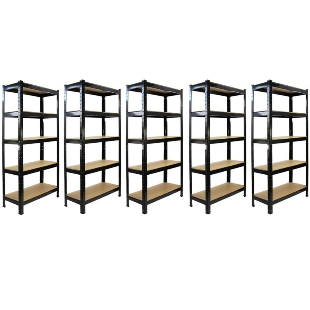 Scaffali da Garage T-Rax ad Incastro Scaffalature da Officina Magazzino - Nero
