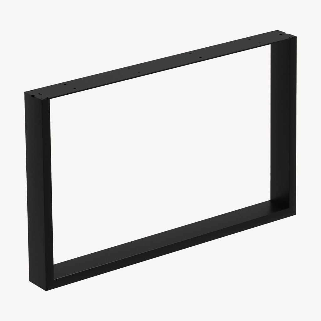 Set di 2 Gambe Rettangolari 'Makers' in Acciaio per Mobili Fai da Te (LxA) 66 x 40 cm Nero [en.casa]