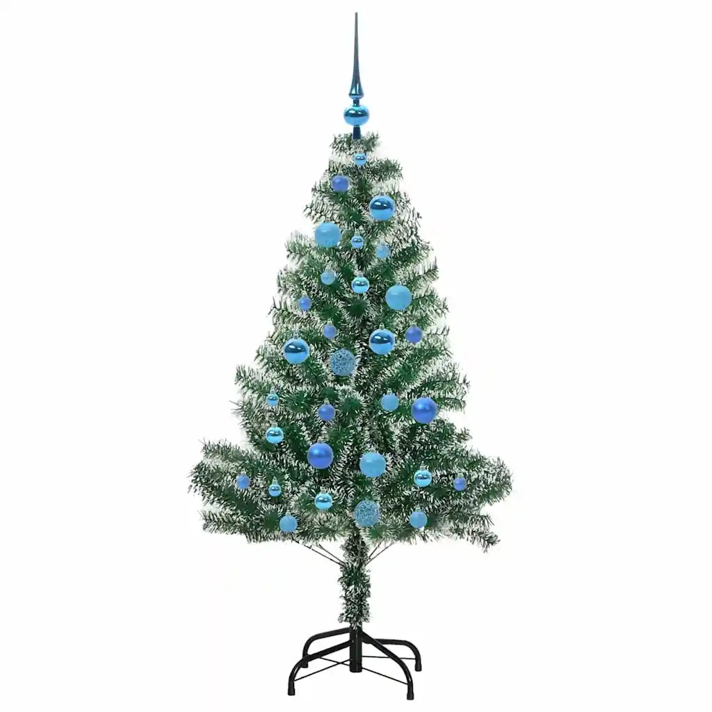 Albero di Natale Artificiale Imbiancato con Luci LED 150 cm