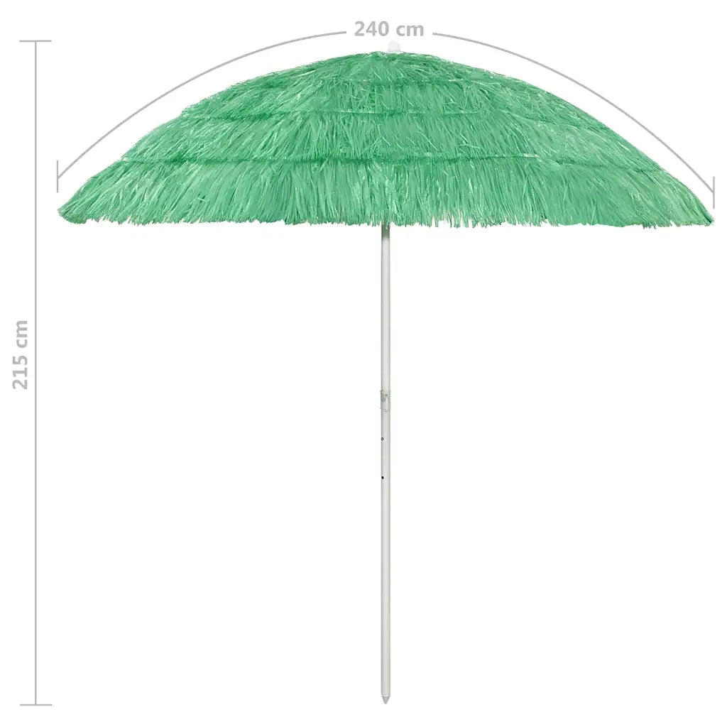 Ombrello | Parasolne da Spiaggia Hawaii Verde 240 cm