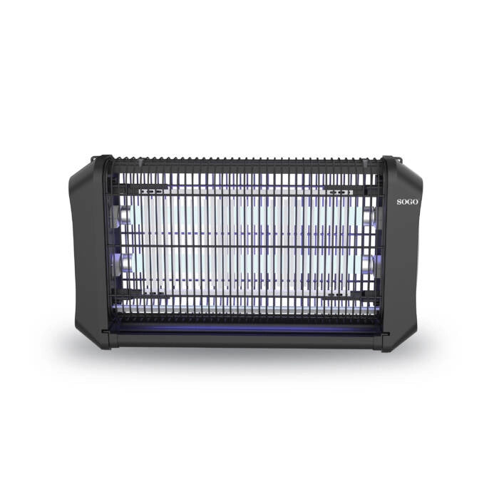 Lampada antizanzare elettrica UV LED 100m², griglia ad alta tensione 1600-1800V con vassoio estraibile - Sogo