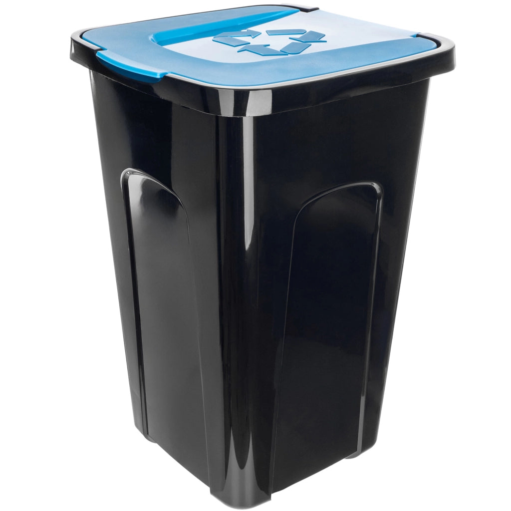 Contenitore per la raccolta differenziata dei rifiuti KADAX, 50 litri, colore blu.