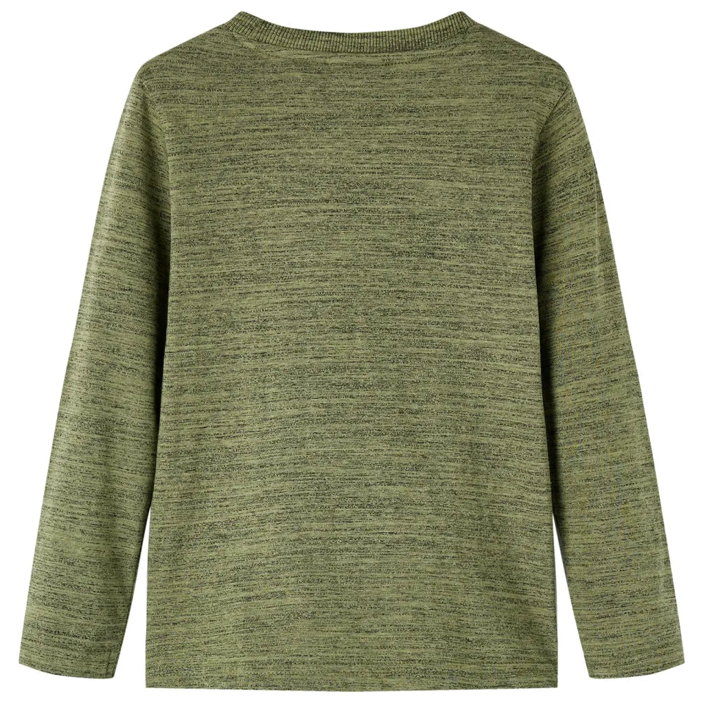Maglietta da Bambino Maniche Lunghe Cachi MÃ©lange 104cod mxl 108136