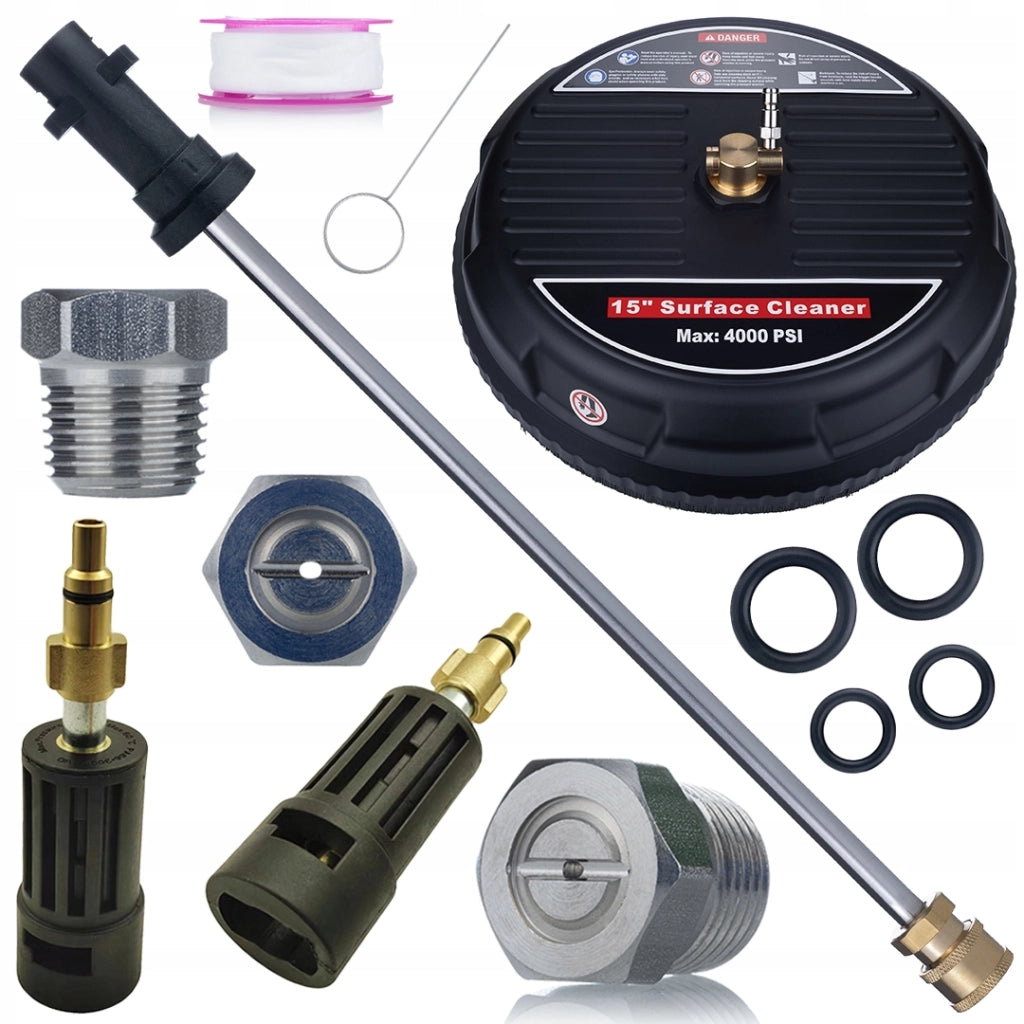 Set di Accessori per Idropulitrice compatibile con Kärcher K2–K7 – T-Racer, Lancia 34 cm, Adattatore Lavor