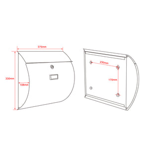 Set Cassetta postale singola autoportante V17 antracite, con telaio di supporto
