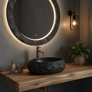 Lavabo Da Appoggio Rea Mika Black