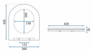 Copriwater Carlo Flat Uf Black Matt