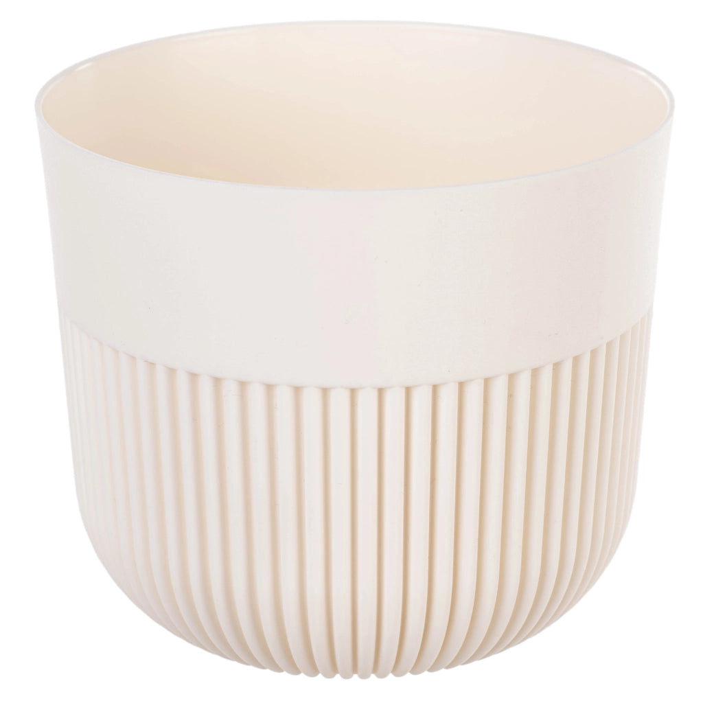 Vaso da fiori KADAX, Coprivaso, 13 cm, Plastica, Rotondo, A coste, Pianta
