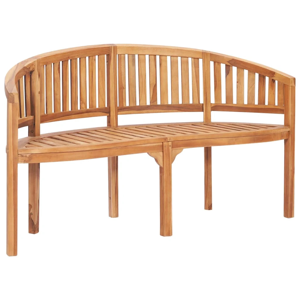 Mobili da giardino mobili da esterno Set di mobili da 4 pezzi in legno massello di teak a forma di banana 02_0016250