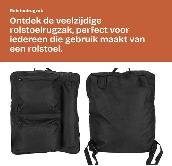 Borsa per Sedie a Rotelle - Impermeabile - Borsa Portatile - Materiale Sostenibile - Fissaggio Adattabile - Adatto per Sedie a Rotelle Standard - Dimensioni 40x14x48 cm - Borsa per Opbergen Sedie a Rotelle