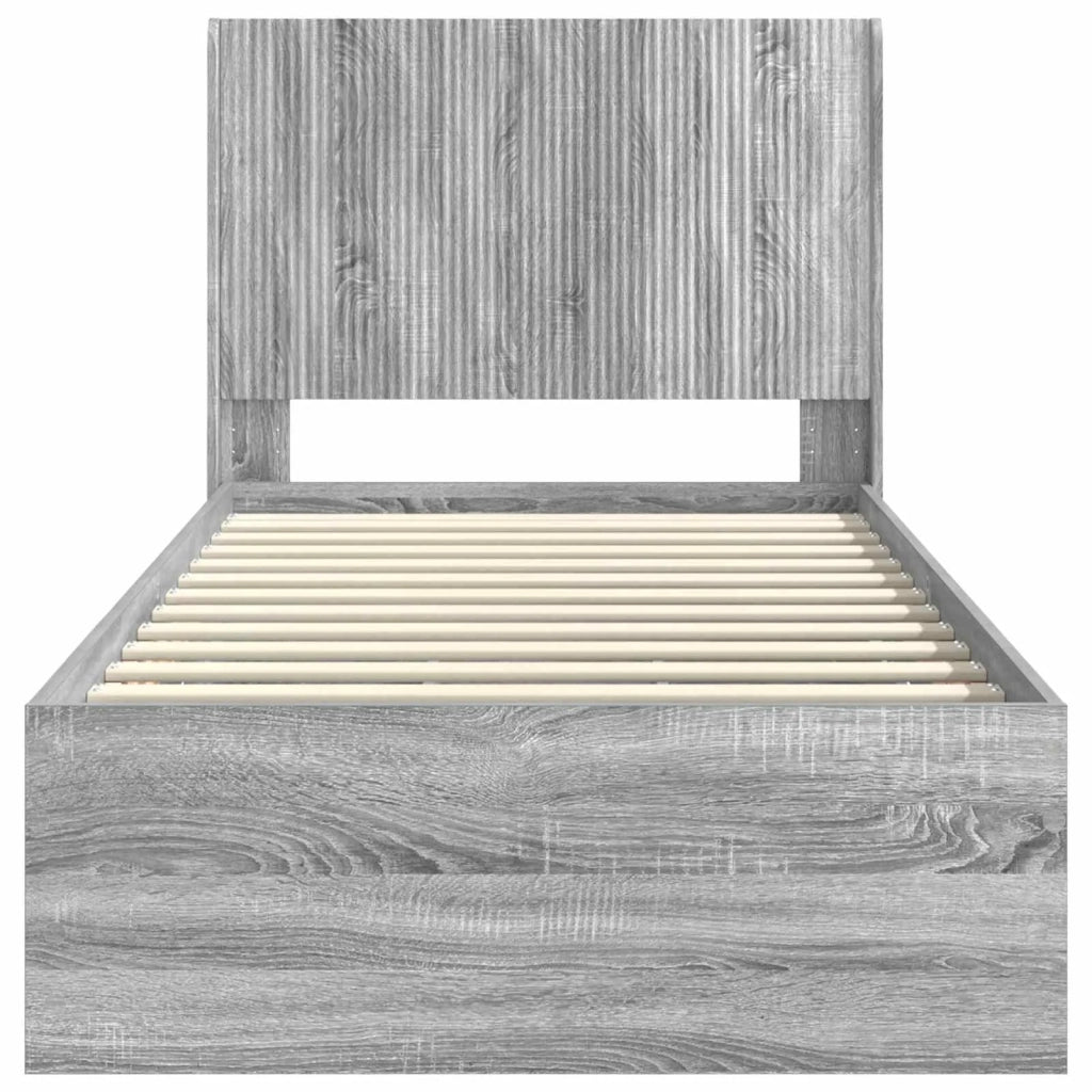 Struttura del letto con stoccaggio e testata Grigio Sonoma 3413976
