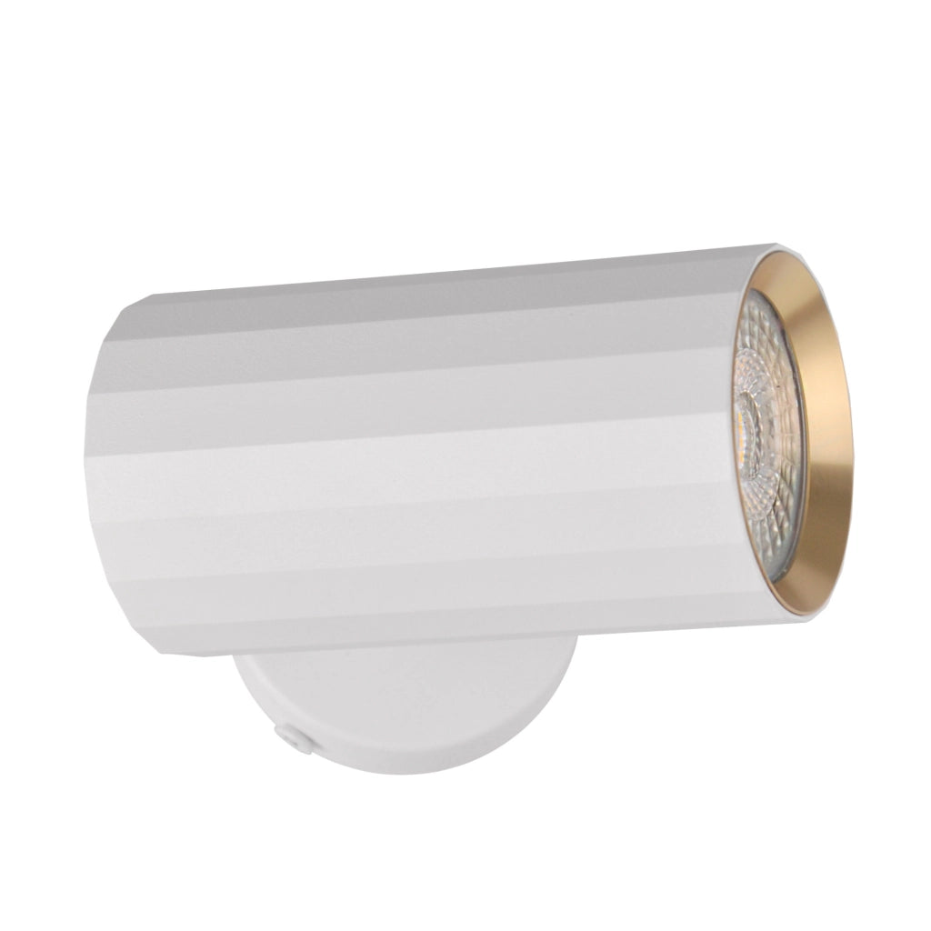 Plafoniera/Applique Polux NICEA bianco-oro GU10 1 luce