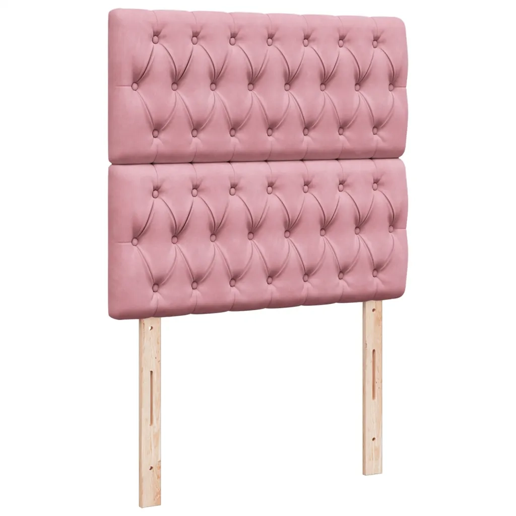 vidaXL Giroletto a Molle con Materasso Rosa 90x190 cm in Velluto