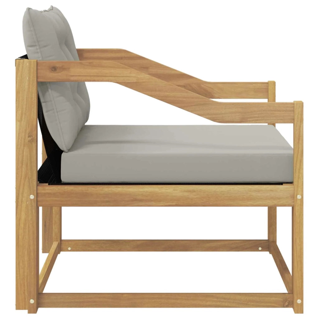 Set di divani da esterno-Sofa da giardino Legno di Acacia Massello e Textilene 677675