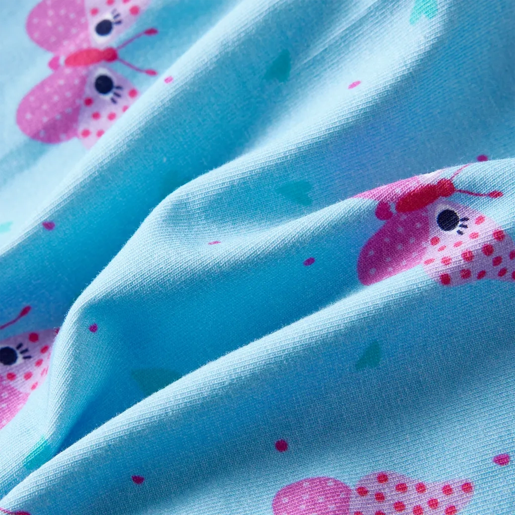 Abito da Bambina con Bottoni Senza Maniche Blu 128 CFW1003825