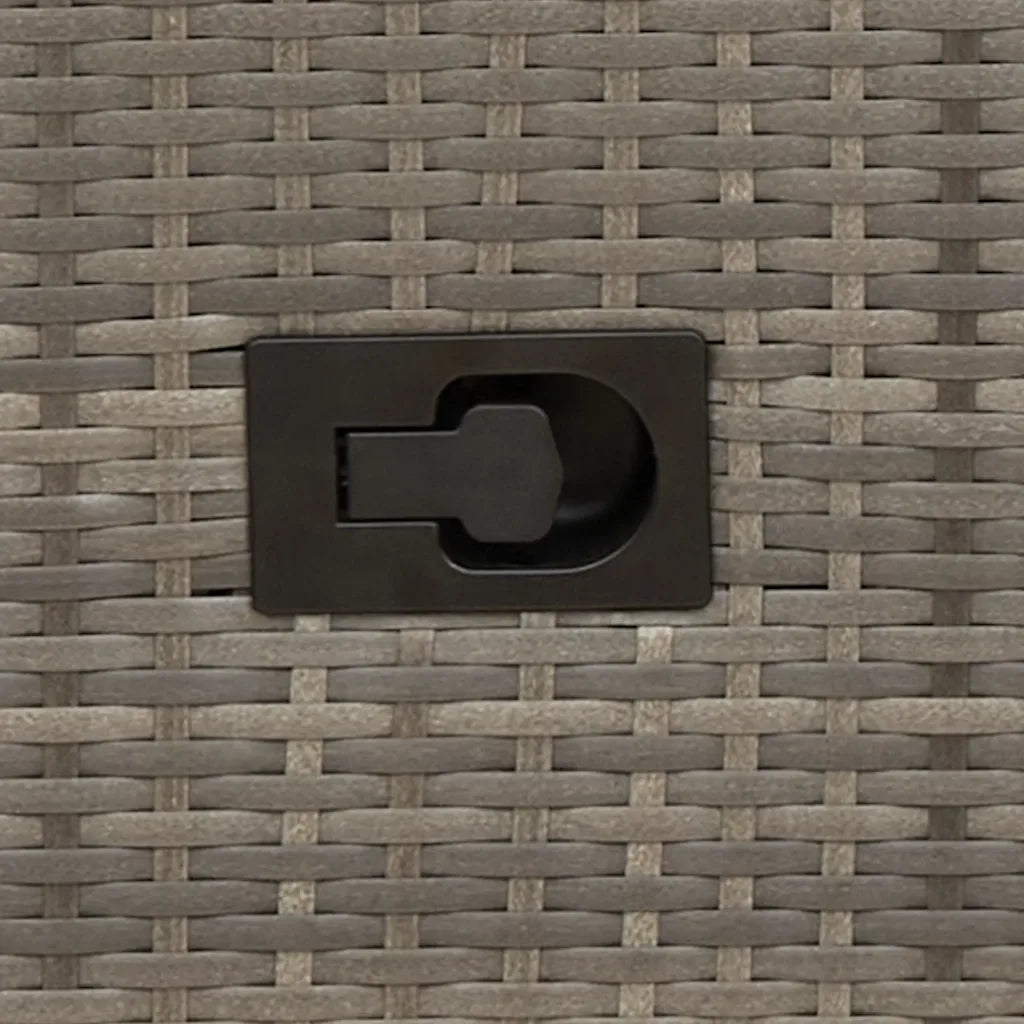 Sedie da giardino reclinabili 2 pz con cuscini grigie in polyrattan