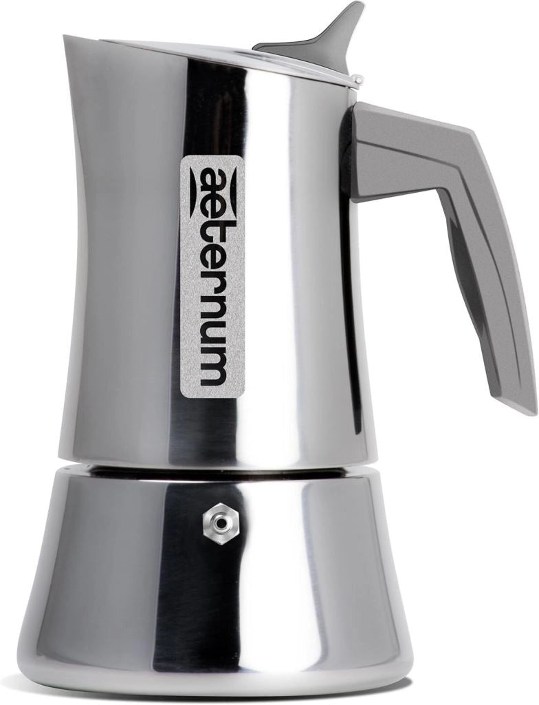 Macchinetta Caffè Caffettiera in Acciaio Inox ad Induzione La Divina 2 Tazze