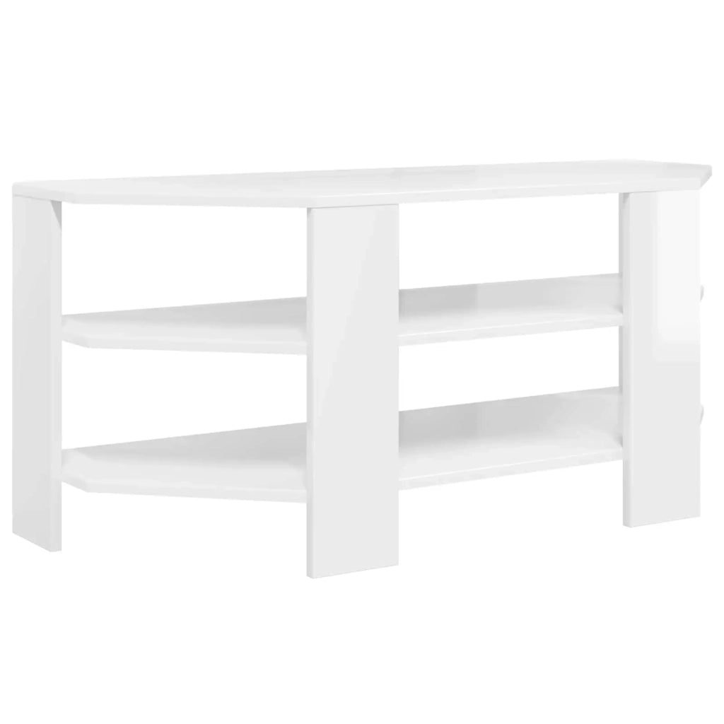 MobileTVAngolare 102x40,5x45cm Bianco ad Alto Lucido 889769