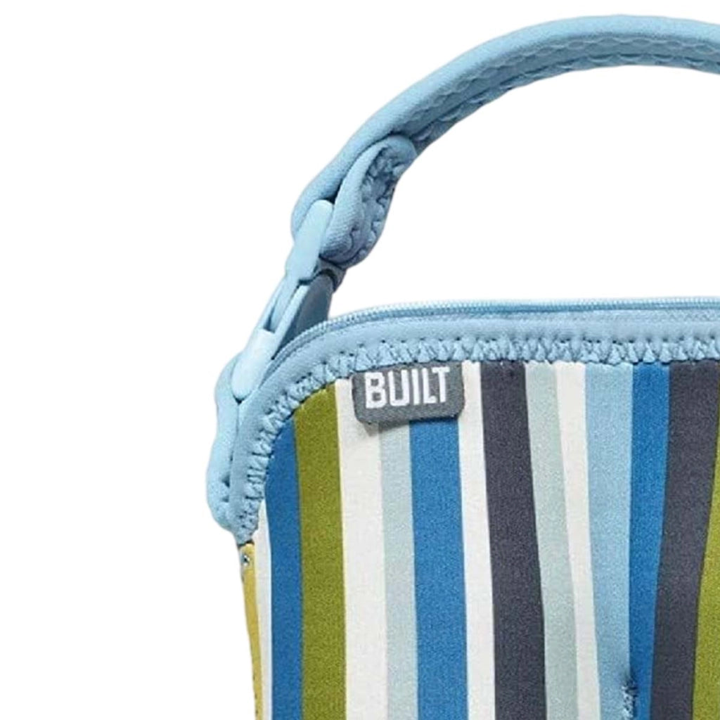 Borsa termica con cerniera per due biberon, motivo a righe, con tracolla rimovibile Multicolore Built
