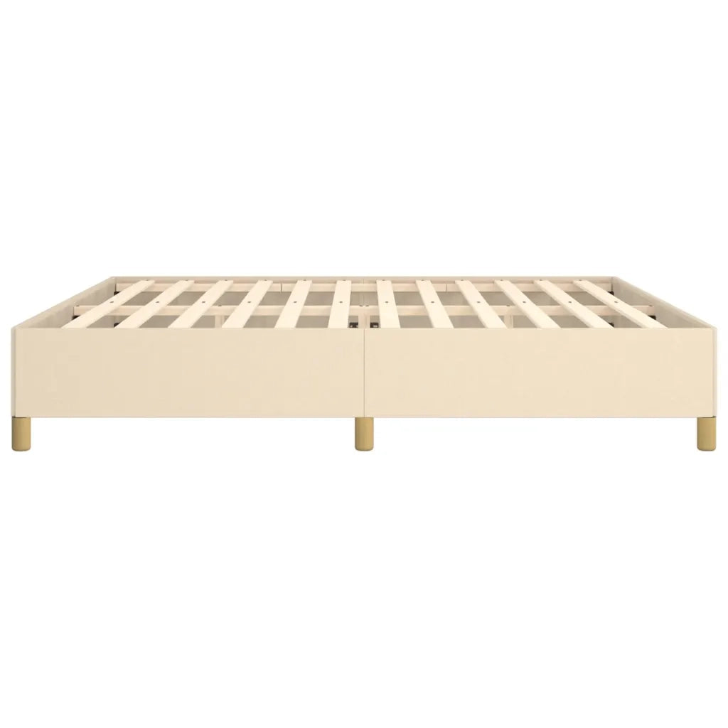 Giroletto senza Materasso-Struttura Letto Crema 200x200 cm in Tessuto 260345