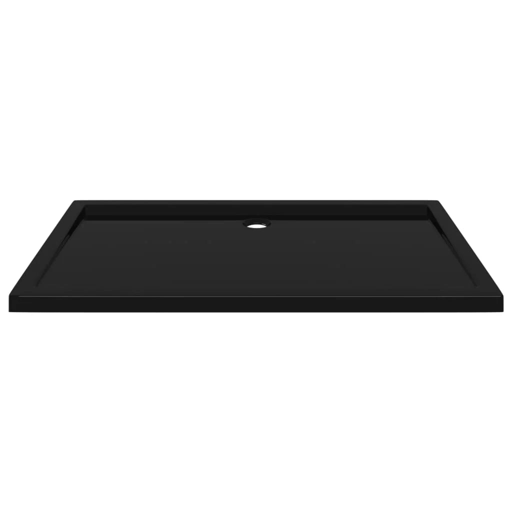 Piatto doccia base doccia piatto doccia bagno WC cabina doccia casa interno rettangolare 70x120 cm ABS nero 02_0001958