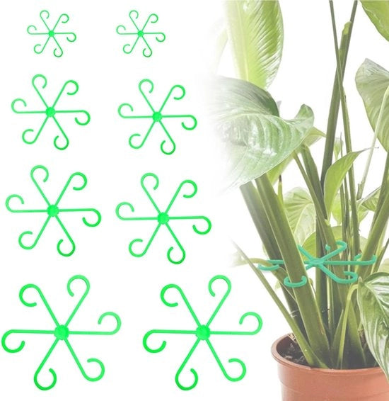 Supporti per Stelo - Set da 8 pezzi | Plastica | Supporti per Stelo Riciclabili per Piante di Sostegno