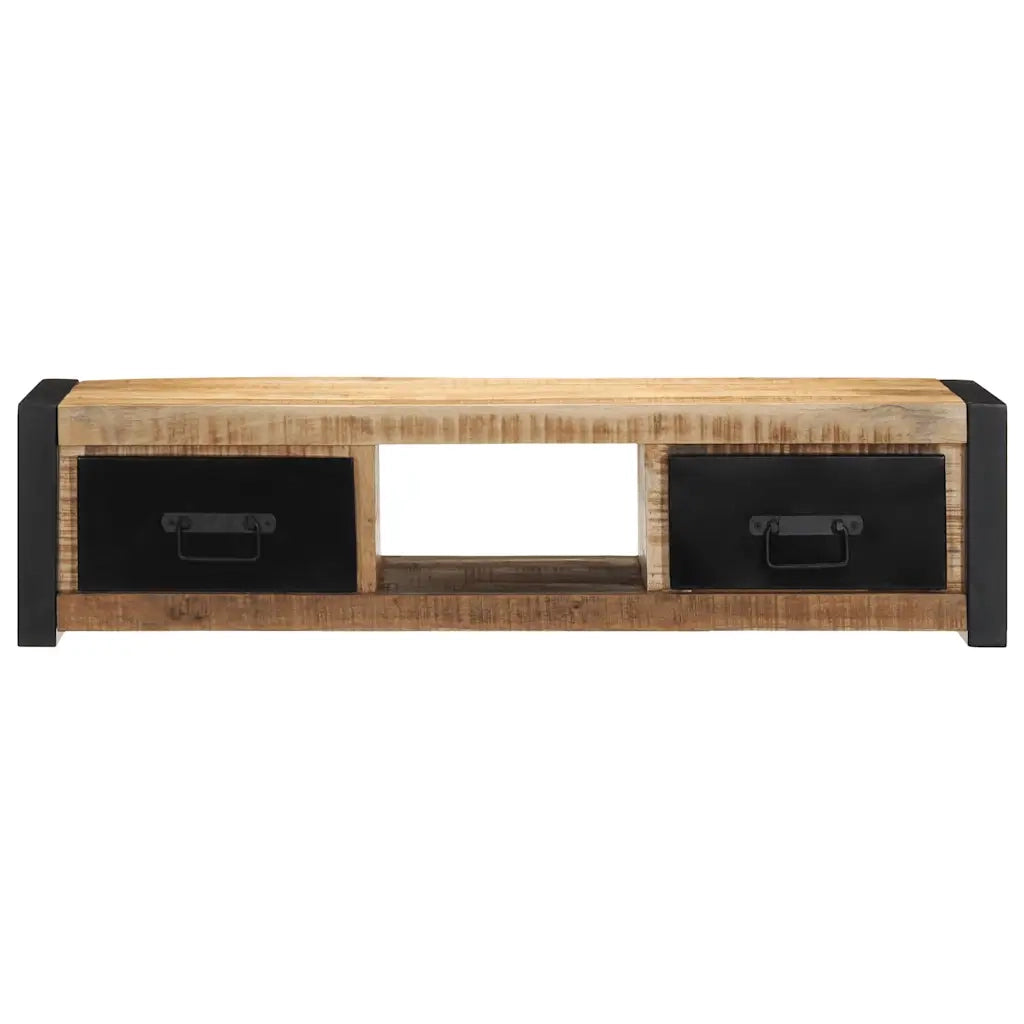 vidaXL Mobile Porta TV 100x30x25 cm in Legno Massello di Mango Grezzo