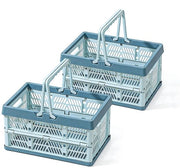 Set di 2 contenitori opachi con coperchio, 10 litri, maniglia, in plastica duratura